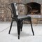 Emma and Oliver Commercial Grade Colorful Metal Indoor-Outdoor Chair with Arms